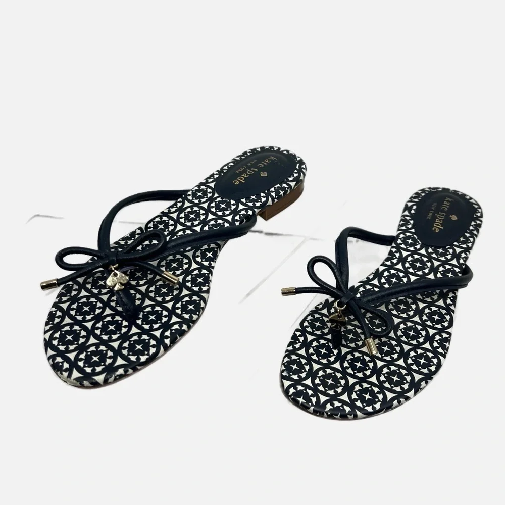 Kate Spade Navy Blue Mystic Patterned Women's Sandals size 7